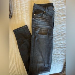 PAIGE Hoxton Ultra Skinny Grey distressed jeans. Size 27